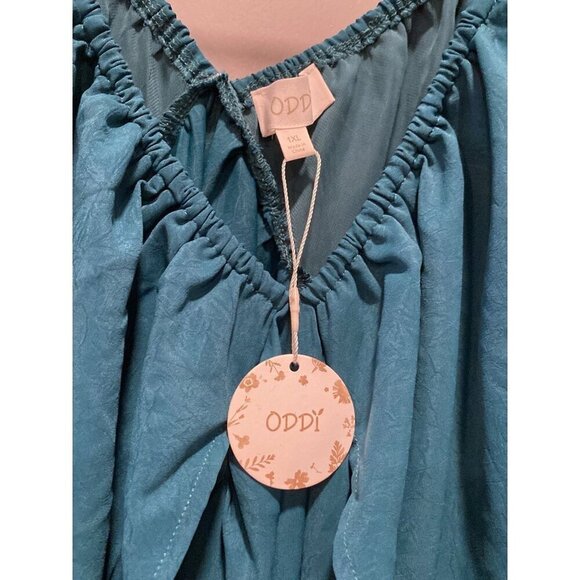 Oddi Hunter Green Flowy Dress 1X NWT - Picture 3 of 8